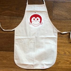 Kids Canvas Apron with monkey patch